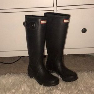 Black Hunter Boots Size 6